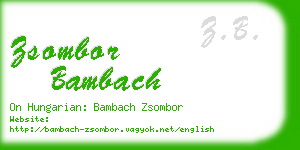 zsombor bambach business card